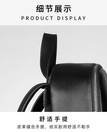 Men's backpack genuine cowhide leather high quality Korean casual sports backpack 