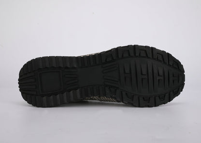 Python Skin Genuine Leather Men's Sneakers Sports Casual Shoes Wear-resistant Breathable Men Shoes 