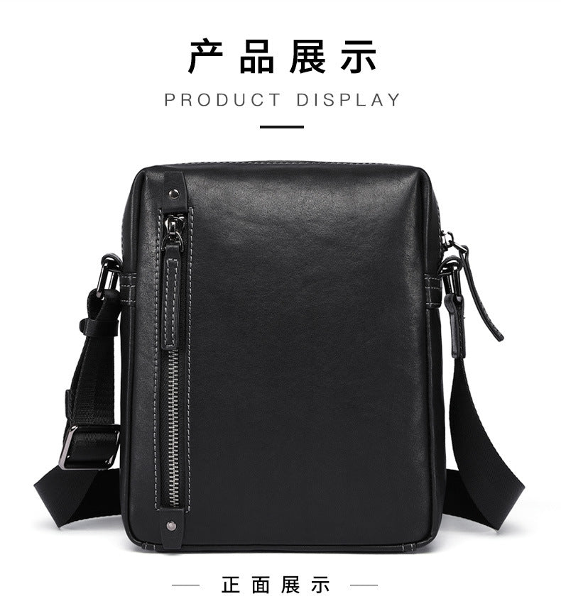 Men's Shoulder Bag Sports Bag Made of Genuine Cowhide Leather Casual Crossbody Bag for Men 