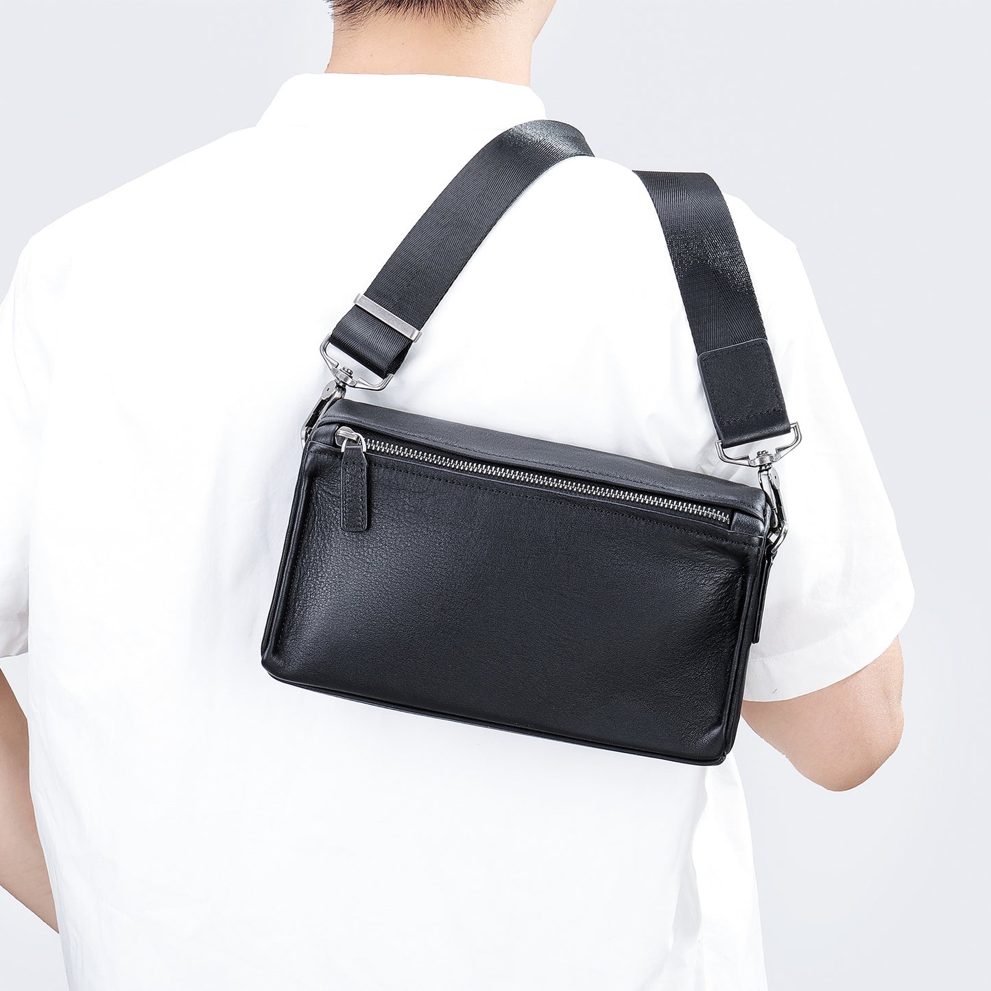 Men's Shoulder Bag Made of Genuine Cowhide Leather High Quality Men's Crossbody Bag Handbag 