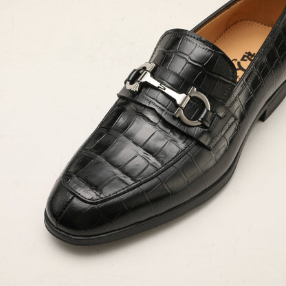 Crocodile skin genuine leather men's leather shoes moccasins fashion casual suit shoes 