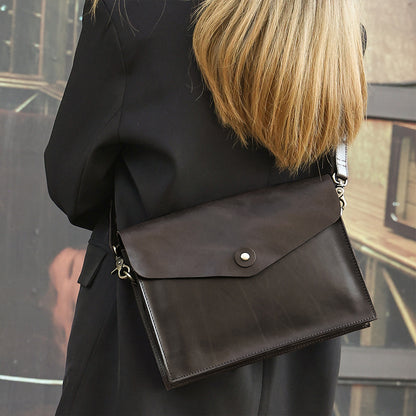 Women's Handbag Large Capacity Cover Cowhide Shoulder Bag Clutch Bag Crossbody Bag Messenger Bag