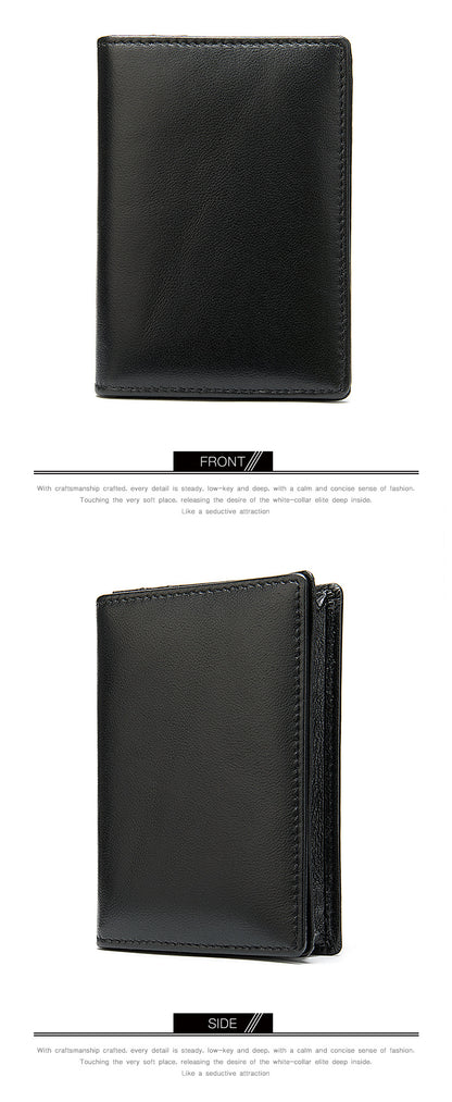 Men's short wallet sheepskin Korean fashion coin purse card holder multifunctional wallet for men 
