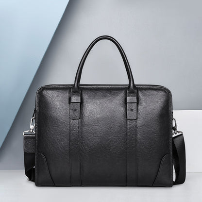 Men's handbag, genuine cowhide leather, crossbody bag, business, large capacity briefcase, computer bag 