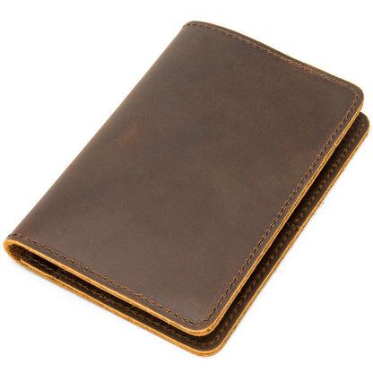Men's Wallet Cow Leather Large Capacity Card Holder DIY Men's Wallet 