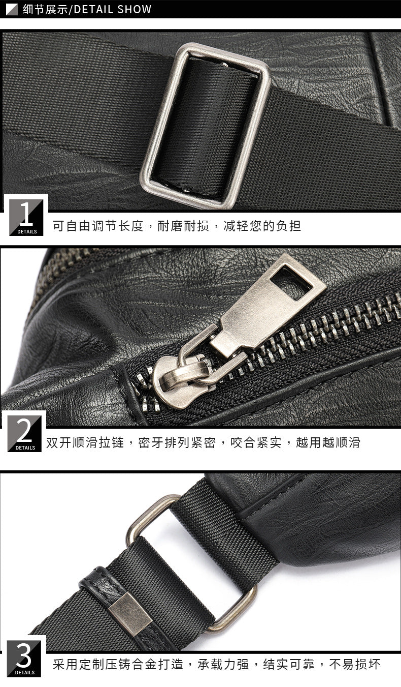 Men's Waist Bag Sports Fashion Casual Commuting Bust Bag Shoulder Bag 