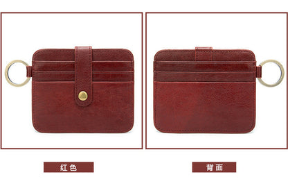 Men's wallet cowhide thin coin card holder casual card bag for men 