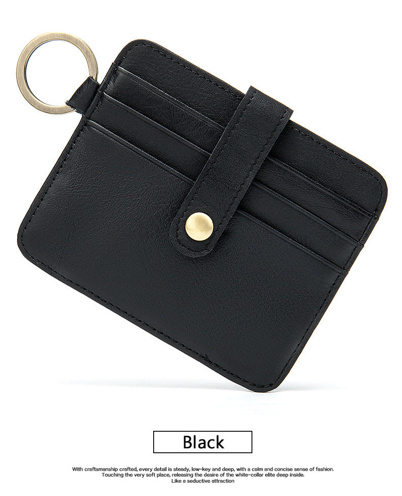 Men's wallet cowhide thin coin card holder casual card bag for men 