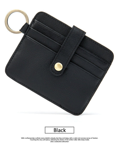 Men's wallet cowhide thin coin card holder casual card bag for men 