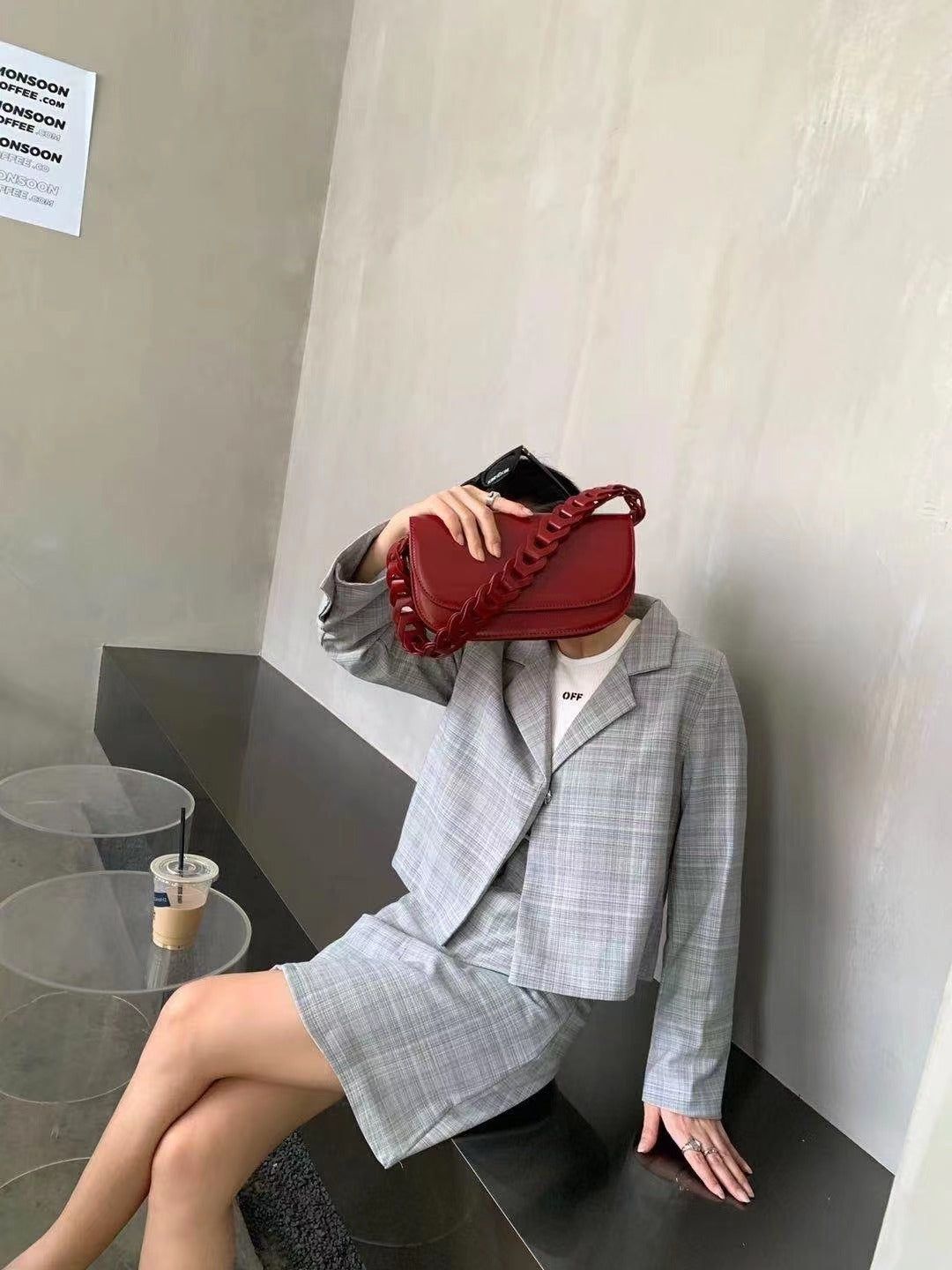 Stylish woven genuine leather women's bag armpit bag cowhide shoulder bag crossbody bag women