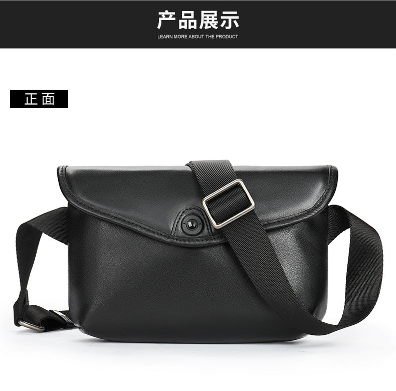 Men's Shoulder Bag Made of Cowskin Genuine Leather High Quality Waterproof Fashion Men Crossbody Bag 