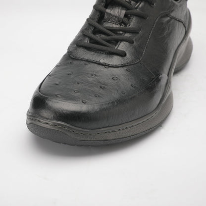 Ostrich skin genuine leather men's shoes rubber sole fashion business sports casual shoes men shoes 