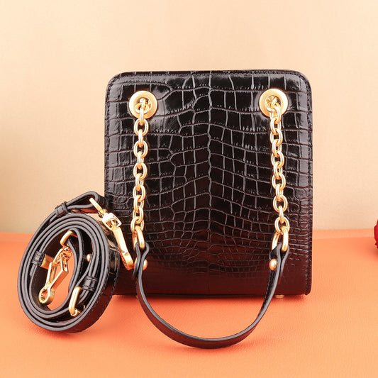 Genuine leather bag ladies casual crossbody bag fashion shoulder bag that goes with everything