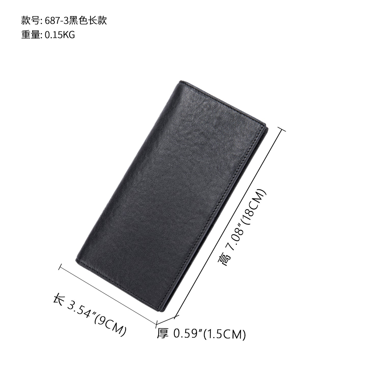 Men's long wallet, tanned leather, high quality coin purse, birthday gift, wallet for men 