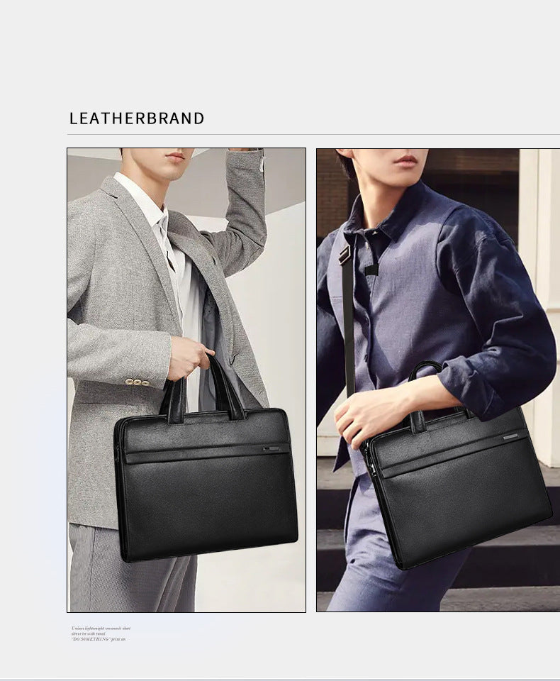 Men's handbag genuine cowhide leather computer bag business briefcase 
