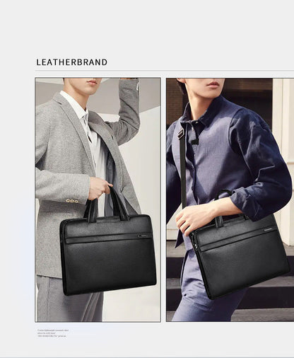 Men's handbag genuine cowhide leather computer bag business briefcase 