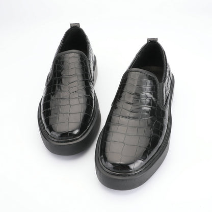 Men's Moccasins Crocodile Belly Skin Genuine Leather Casual Shoes Business Loafers Shoes Men's Leather Shoes 