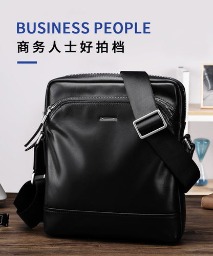 Men's shoulder bag, multi-functional, practical, genuine cowhide leather, business crossbody bag 