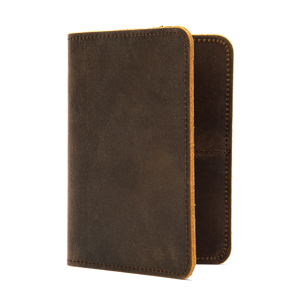 Men's Wallet Cow Leather Large Capacity Card Holder DIY Men's Wallet 