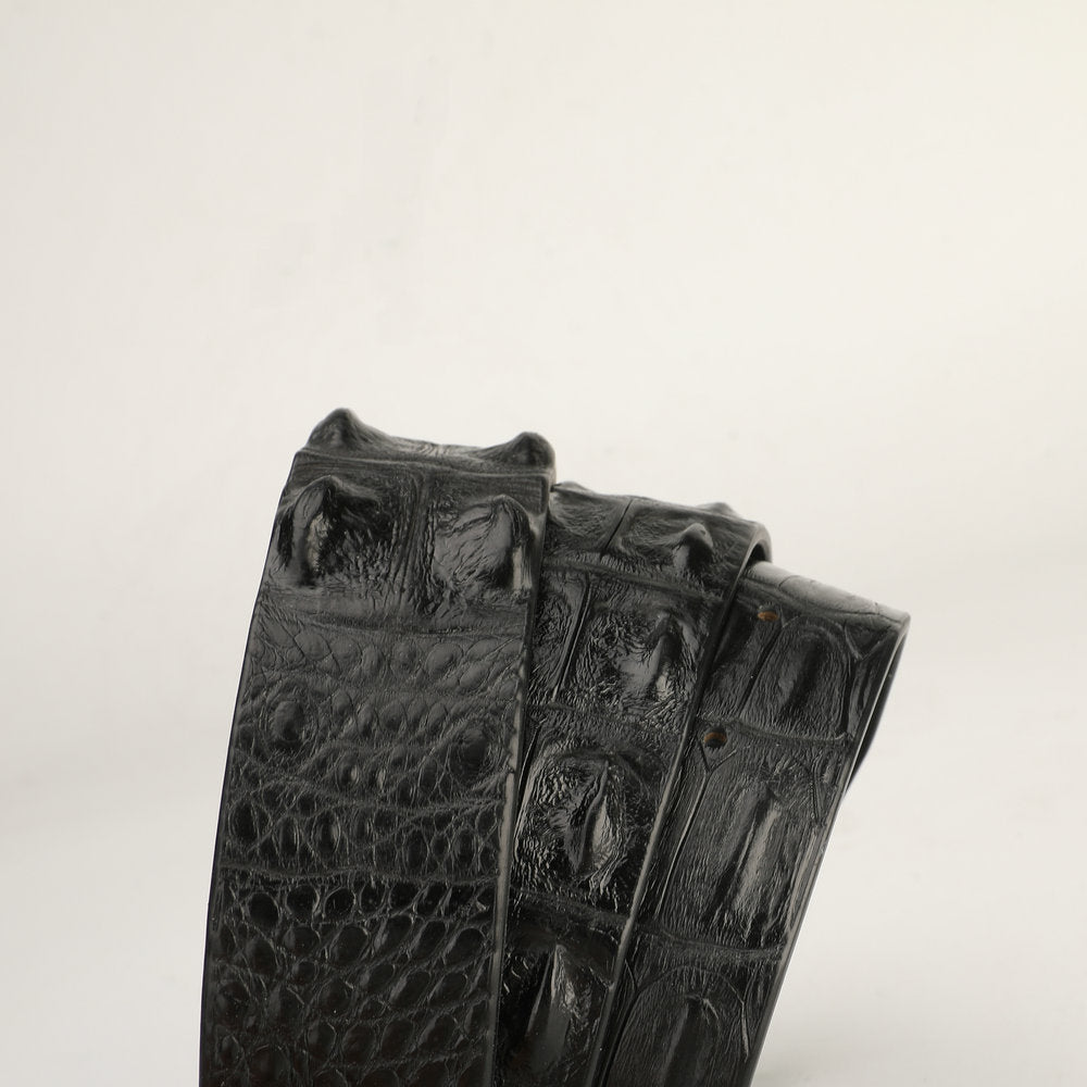 Men's Belt Nile Big Bone Crocodile Skin Genuine Leather Business Casual Width 3.8cm Men's Belt Gift Present 