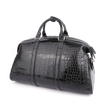 Ladies large capacity crocodile leather ladies bag genuine leather bag casual sports fitness Boston bag
