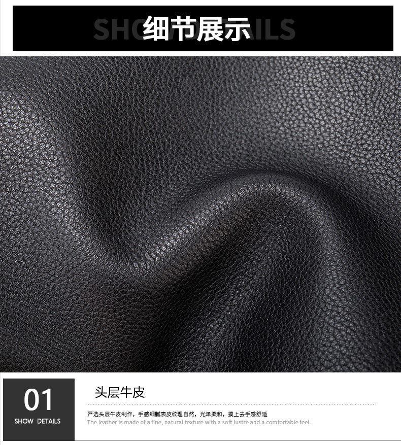 Men's Shoulder Bag Genuine Cowhide Leather Fashion Vintage Crossbody Bag for Men 