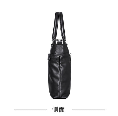 Men's Handbag Genuine Cowhide Leather Computer Bag Business Large Capacity Briefcase Crossbody Bag 