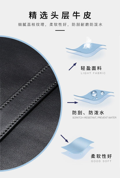 Men's briefcase business genuine cowhide leather casual simple crossbody shoulder bag handbag 