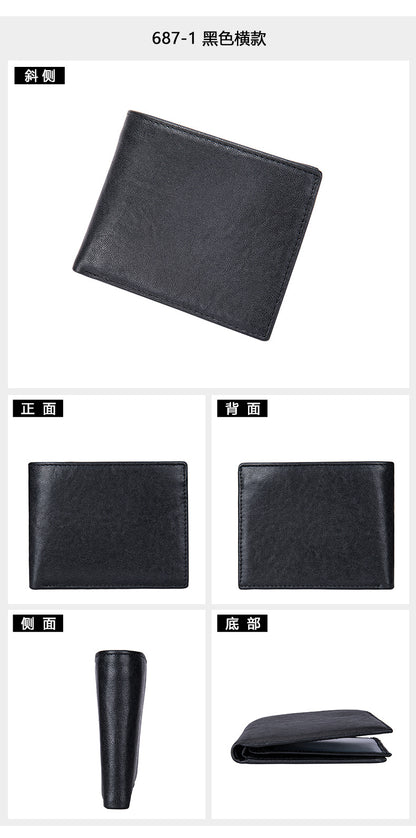 Men's long wallet, tanned leather, high quality coin purse, birthday gift, wallet for men 
