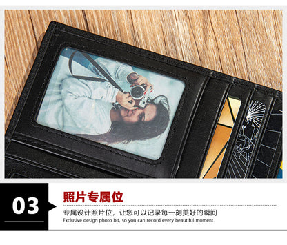 Men's long wallet, tanned leather, high quality coin purse, birthday gift, wallet for men 
