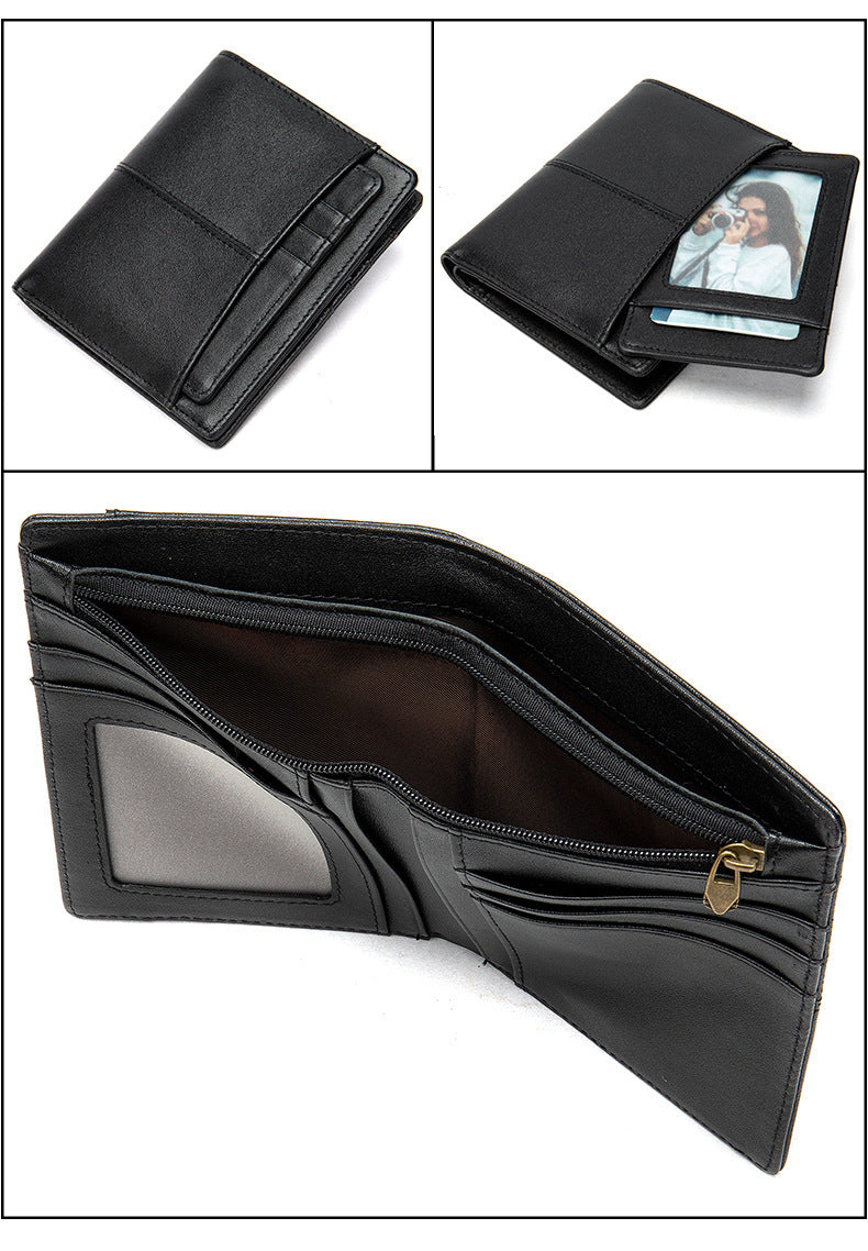 Men's Wallet Cow Leather Genuine Leather Separable Men's Wallet Card Bag 