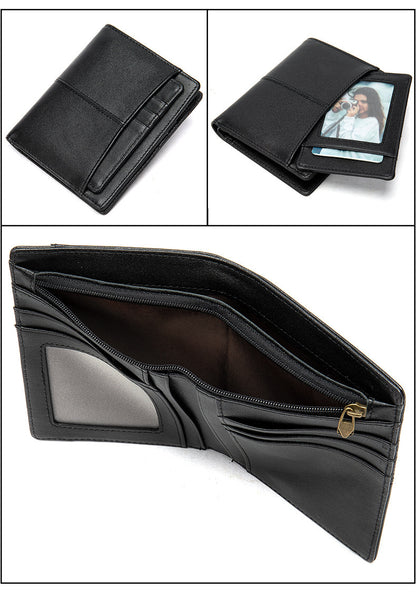 Men's Wallet Cow Leather Genuine Leather Separable Men's Wallet Card Bag 