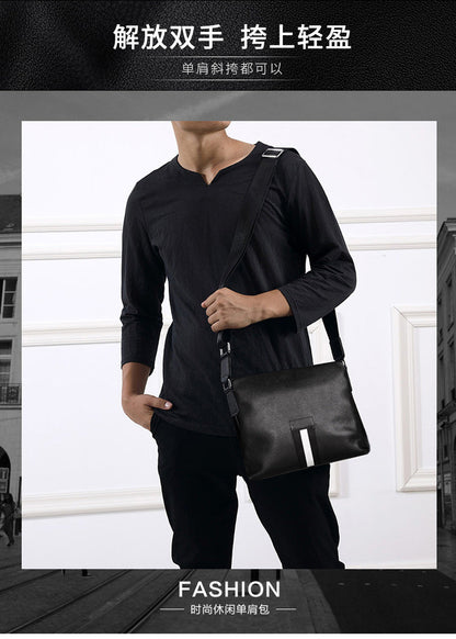 Men's Shoulder Bag Made of Genuine Cowhide Leather High Quality Casual Crossbody Bag 