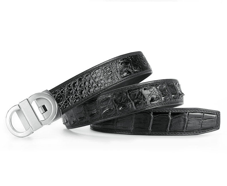 Siamese Crocodile Skin Genuine Leather Men's Belt Automatic Buckle Fashion Casual Business High Quality Men's Belt 