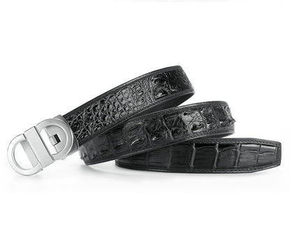 Siamese Crocodile Skin Genuine Leather Men's Belt Automatic Buckle Fashion Casual Business High Quality Men's Belt 