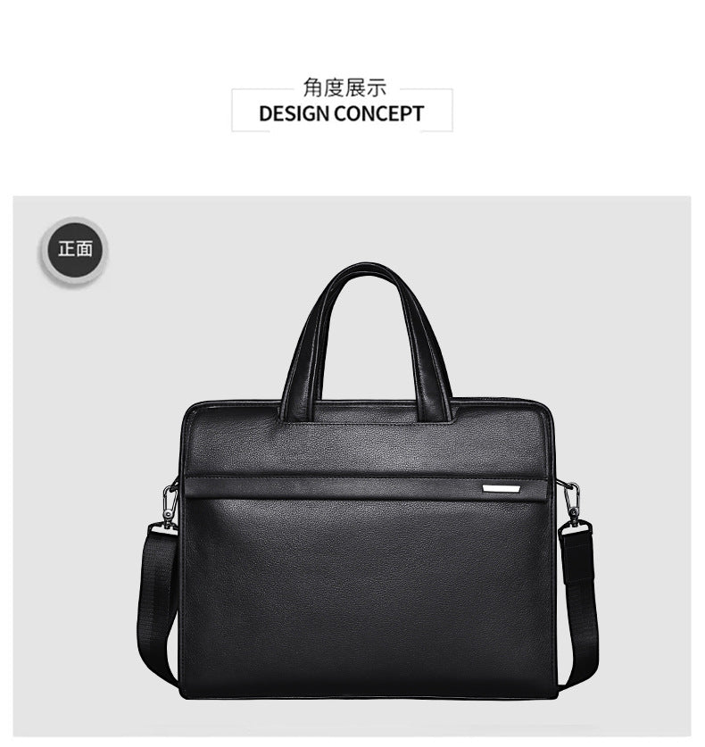 Men's handbag genuine cowhide leather computer bag business briefcase 
