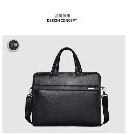 Men's handbag genuine cowhide leather computer bag business briefcase 