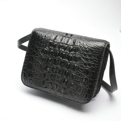 Siamese crocodile skin small square bag tofu bag shoulder bag ladies diagonal shoulder bag