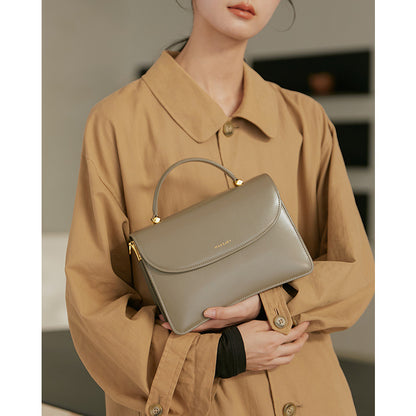 Women's Handbag Small Rectangular Shoulder Bag Female Luxury Genuine Leather Temperament Fashion High Quality