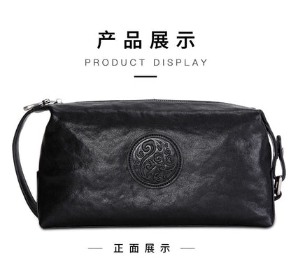 Men's Handbag Genuine Leather Cowhide Large Capacity Business High Quality Fashion Men's Bag 