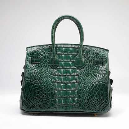 Women's Leather Tote Bag Siamese Crocodile Skin Large Capacity Genuine Leather Handbag