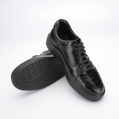 Autumn/Winter New Crocodile Belly Skin Men's Casual Shoes Genuine Leather Leather Shoes Fashion Business Shoes 
