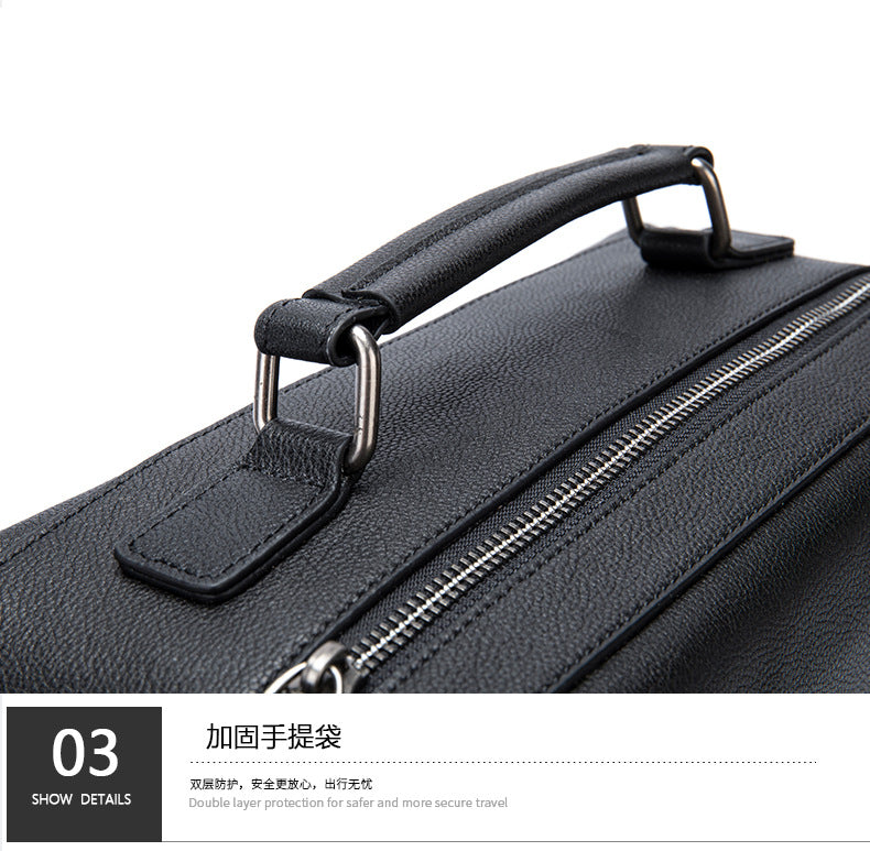 Men's Shoulder Bag Genuine Cowhide Leather Fashion Vintage Crossbody Bag for Men 