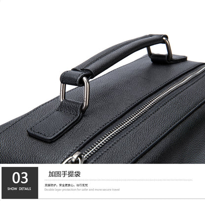 Men's Shoulder Bag Genuine Cowhide Leather Fashion Vintage Crossbody Bag for Men 