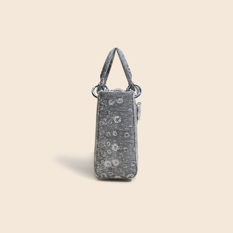 Lizard pattern luxury genuine leather women's bag leather tote bag crossbody bag 2way bag fashion
