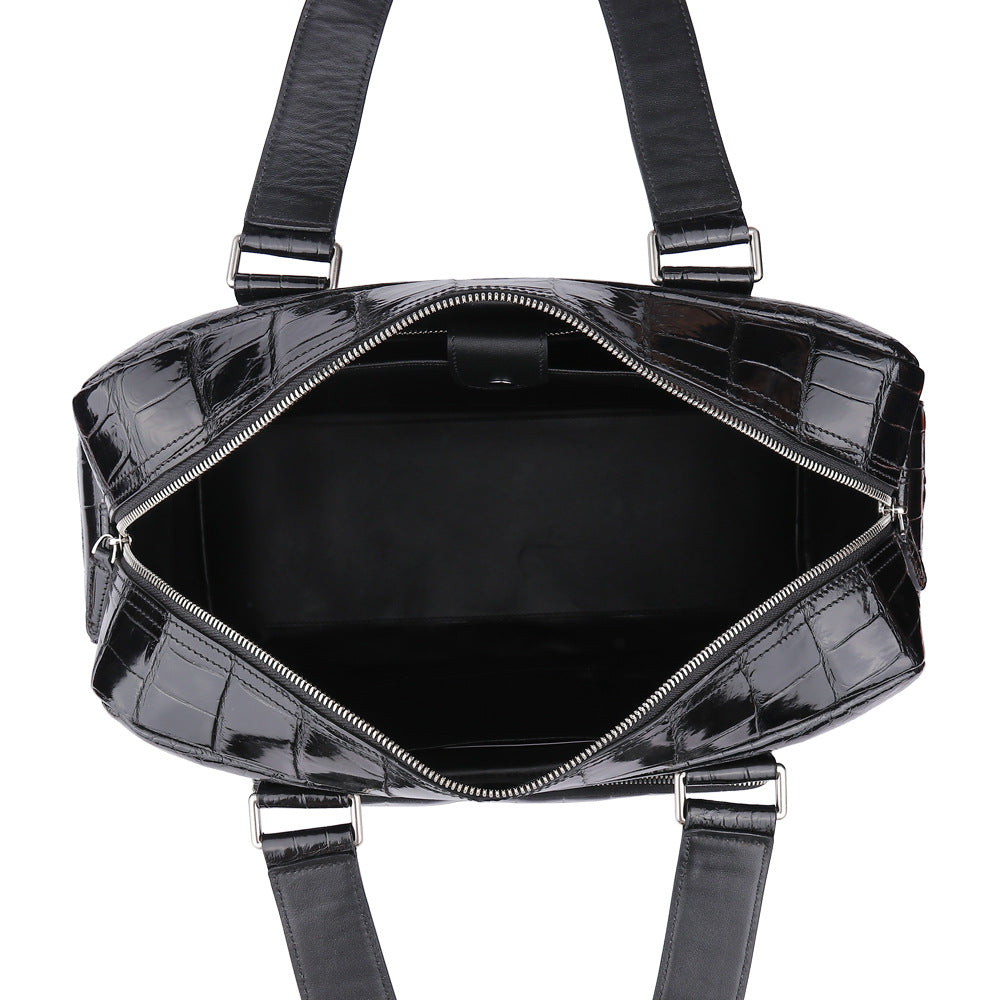 Large Capacity Travel Bag Leather Crocodile Leather Men's Bag Manufacturer Wholesale 