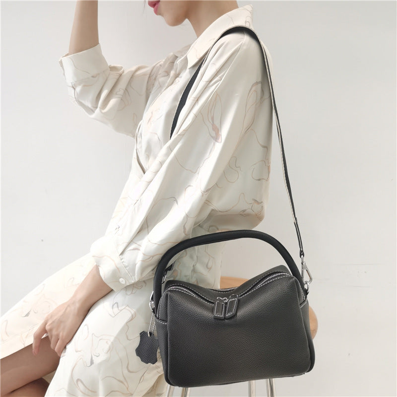 Women's Handbag Retro Genuine Leather Shoulder Bag Cowhide Crossbody Bag Fashion