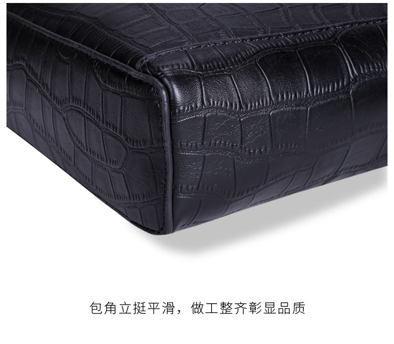 Men's Handbag Fashion Shoulder Bag Genuine Cowhide Leather Computer Bag Business Large Capacity Crossbody Briefcase 