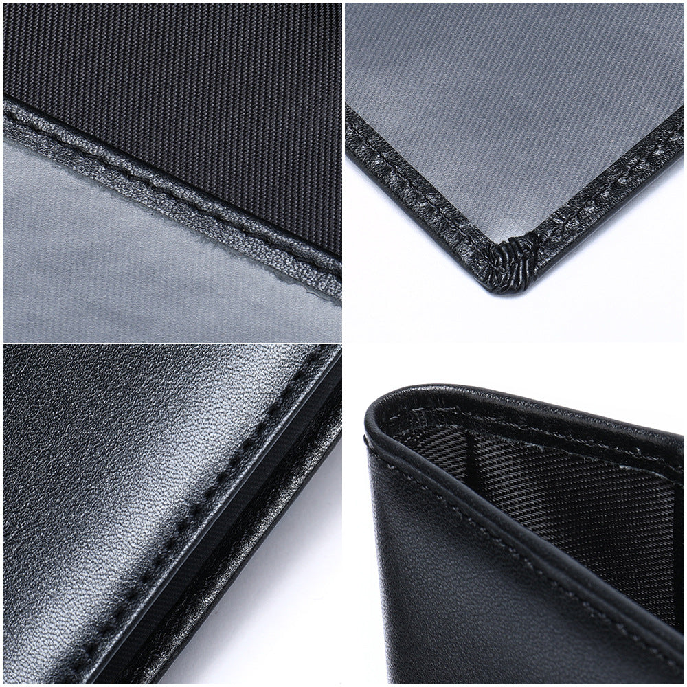 Men's short wallet made of genuine cowhide leather business multi-functional men's wallet card bag 
