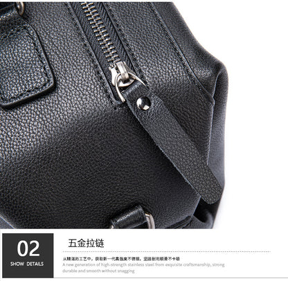 Men's Shoulder Bag Genuine Cowhide Leather Fashion Vintage Crossbody Bag for Men 